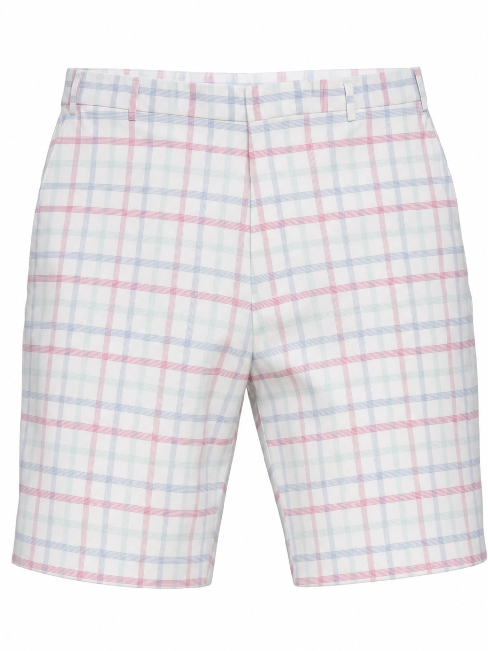 Walter Hagen Golf Shorts Size 40‎ Plaid Pastel Pink Blue White Flat Front 40W
